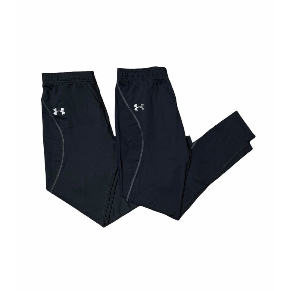 (2)Under Armour ColdGear Mens Fitted Leggings Black Compression Base Pants Large - Picture 8 of 8